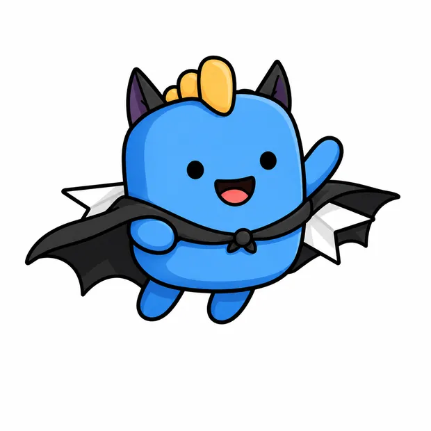 Atli come pipistrello in volo, un'ala alzata