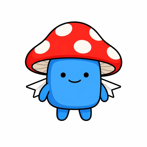 Atli sotto un cappello di amanita rossa a pois bianchi